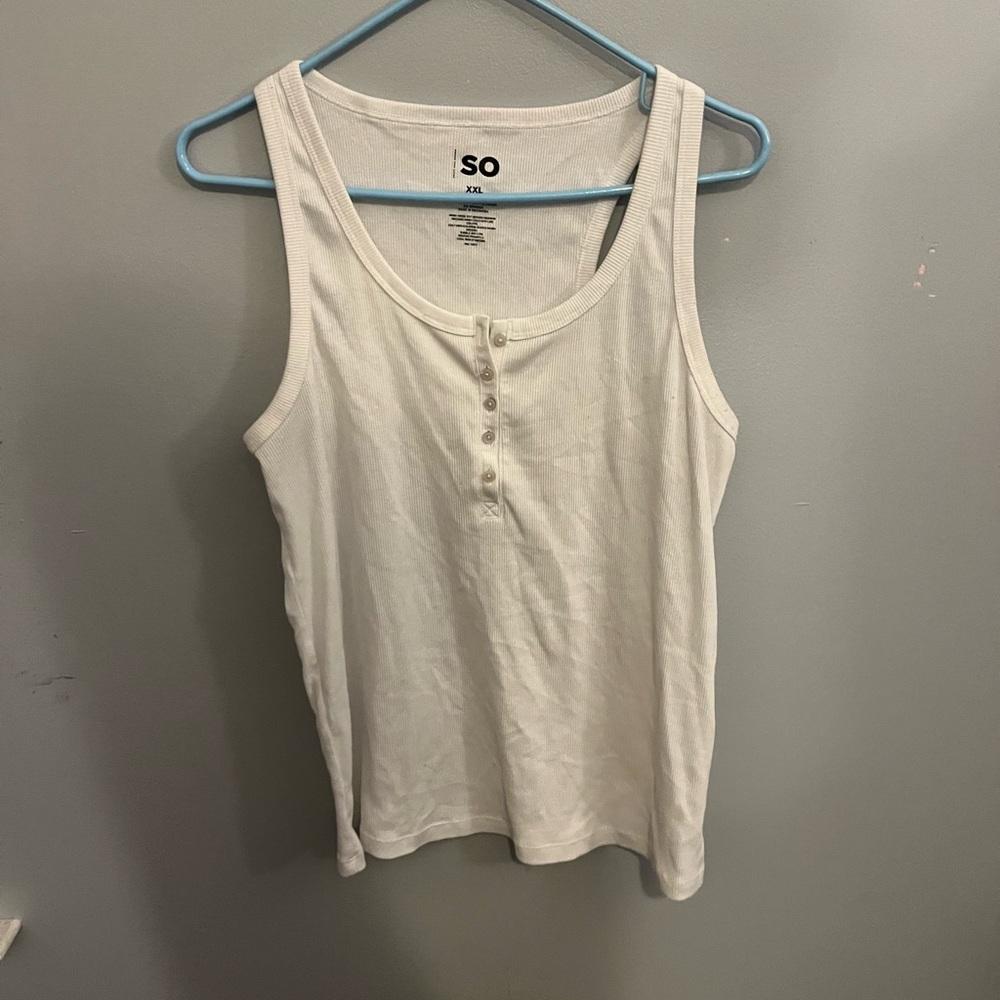 basic white tank top